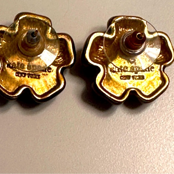 Blue Kate Spade Flower Earrings - Picture 6 of 6